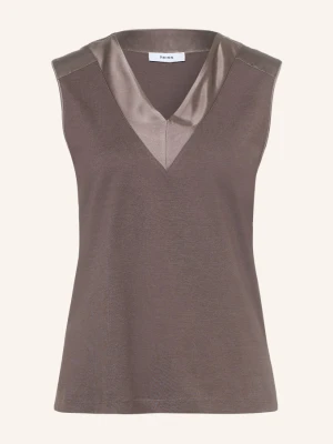 Reiss Top Kallie Z Mieszanki Materiałów braun