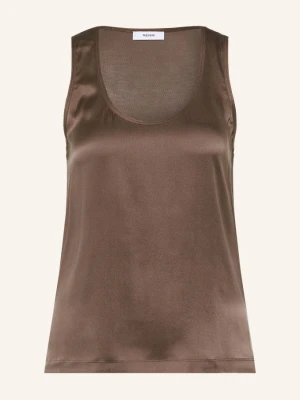 Reiss Top Ruby Z Domieszką Jedwabiu braun BRĄZOWY
