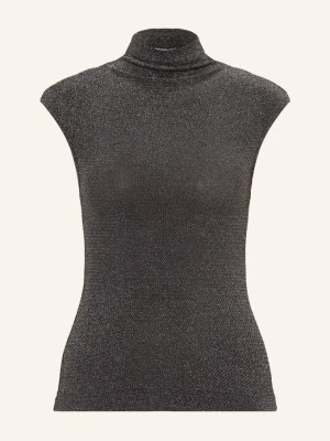 Reiss Top Seranne Z Błyszczącą Przędzą silber
