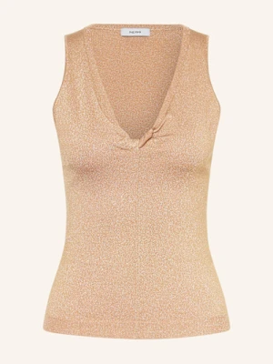 Reiss Top Sia Z Błyszczącą Przędzą gold