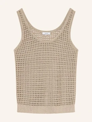 Reiss Top Z Dzianiny Claudia Z Lnu grau