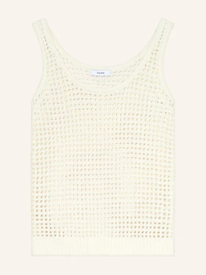 Reiss Top Z Dzianiny Claudia Z Lnu weiss