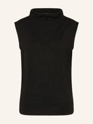 Reiss Top Z Dzianiny Harper schwarz