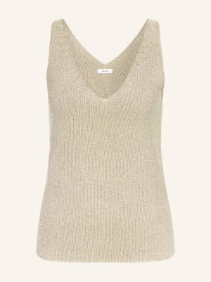 Reiss Top Z Dzianiny Mika Z Błyszczącą Przędzą gold
