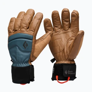 Rękawice narciarskie Black Diamond Spark rye / midnight blue Brązowy