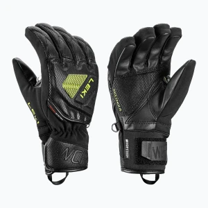 Rękawice narciarskie dziecięce LEKI WCR C-Tech 3D Junior black/ice lemon