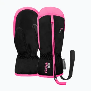 Rękawice narciarskie dziecięce Reusch Ben Mitten black / knockout pink