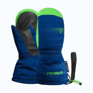 Rękawice narciarskie dziecięce Reusch Maxi R-Tex XT Mitten surf the web / green gecko Granatowy