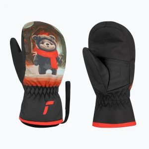 Rękawice narciarskie dziecięce Reusch Scottie Mitten bear Czarny
