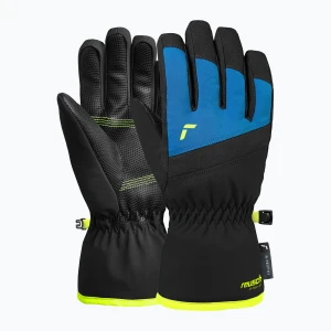 Rękawice narciarskie dziecięce Reusch Wonder R-TEX® XT Junior blck / bril blu / safety yell Czarny