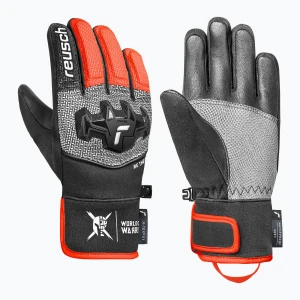 Rękawice narciarskie dziecięce Reusch Worldcup Warrior R-Tex XT Junior black/silver/fluo red