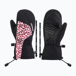 Rękawice narciarskie dziecięce ZIENER Lavalino-Z Aquashield AW Mitten black / red leo