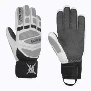 Rękawice narciarskie męskie Reusch Worldcup Warrior DG white / glacier Szary