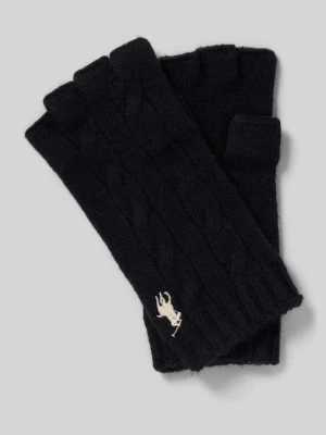 Rękawiczki bez palców z mieszanki wełny i kaszmiru Polo Ralph Lauren
