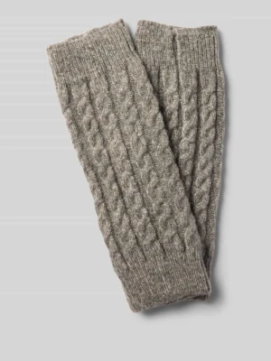 Rękawiczki bez palców ze ściegiem warkoczowym model ‘COSY CABLE STITCH LEGWARM’ CAMANO