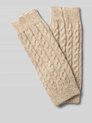 Rękawiczki bez palców ze ściegiem warkoczowym model ‘COSY CABLE STITCH LEGWARM’ CAMANO