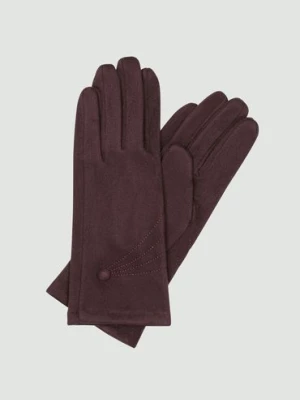 Rękawiczki damskie - brązowe Greenpoint