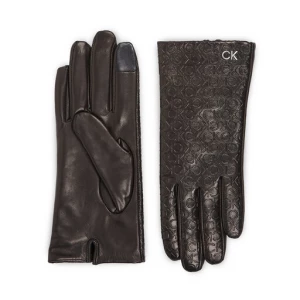 Rękawiczki Damskie Calvin Klein Re-Lock Emb/Deb Leather Gloves K60K611165 Ck Black BAX
