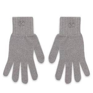 Rękawiczki Damskie Calvin Klein Re-Lock Knit Gloves K60K611164 Szary
