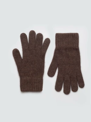 Rękawiczki damskie dzianinowe brązowe Heryniasa 804 BIG STAR