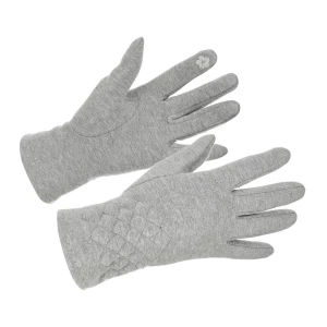 Rękawiczki damskie siwe dotyk polarek BELTIMORE szary, srebrny Merg