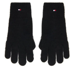 Rękawiczki Damskie Tommy Hilfiger Flag Fluffy AW0AW17797 Czarny