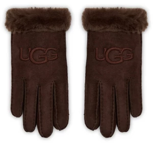 Rękawiczki Damskie Ugg W Sheepskin Embroider Glove 20931 Bordowy