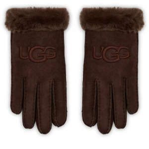 Rękawiczki Damskie Ugg W Sheepskin Embroider Glove 20931 Burnt Cedar