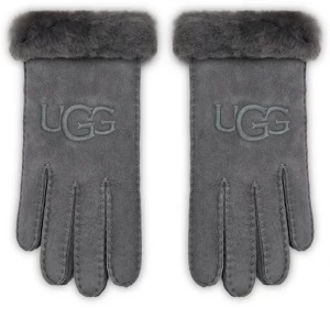 Rękawiczki Damskie Ugg W Sheepskin Embroider Glove 20931 Szary