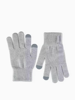 Rękawiczki dzianinowe szare Puccini