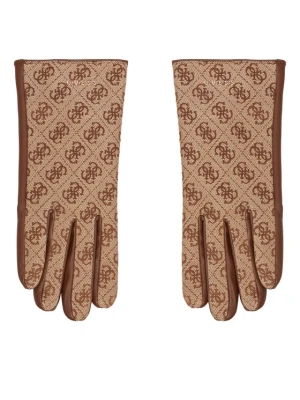 Rękawiczki Guess Noelle AW5644 POL02 Brązowy
