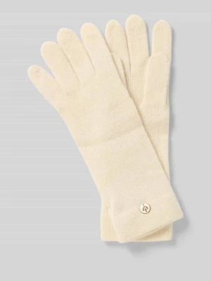 Rękawiczki kaszmirowe z aplikacją z logo Fraas