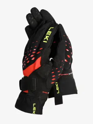 Rękawiczki Leki Ultra Trail Storm Shark - black/red/neonyellow