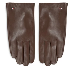 Rękawiczki Męskie Tommy Hilfiger Essential Flag Leather Gloves AM0AM11482 Brązowy