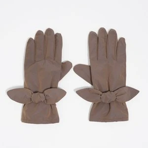 Rękawiczki nylon szaro-brązowe BIMBA Y LOLA