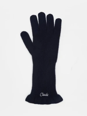 Rękawiczki pięciopalcowe CLAUDIE PIERLOT niebieski denim