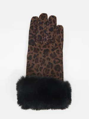 Rękawiczki pięciopalcowe Kurt Geiger brązowy