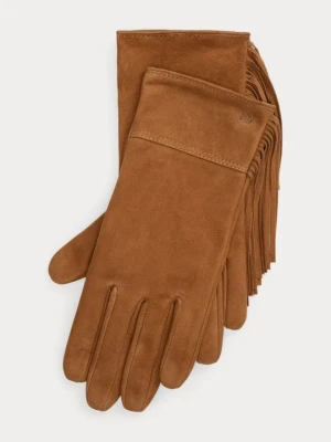 Rękawiczki pięciopalcowe Lauren Ralph Lauren jasny brąz