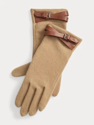Rękawiczki pięciopalcowe Lauren Ralph Lauren wielbłądzi