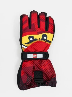 Rękawiczki pięciopalcowe LEGO czerwony