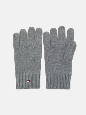 Rękawiczki pięciopalcowe Tommy Hilfiger szary