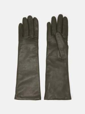Rękawiczki pięciopalcowe Weekend Max Mara khaki