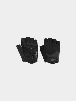 Rękawiczki rowerowe z żelowymi wkładkami uniseks - czarne 4F