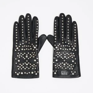 Rękawiczki skóra ćwieki czarne BIMBA Y LOLA