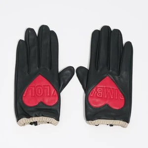 Rękawiczki skóra kontrastowe serce BIMBA Y LOLA