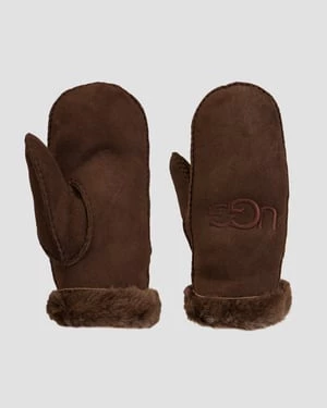 Rękawiczki Skórzane łapawice Damskie Ugg Shearling Embroider Mitten