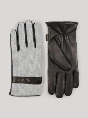Rękawiczki w kolorze szaro-czarnym Joop