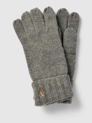 Rękawiczki wełniane z efektem melanżu Polo Ralph Lauren