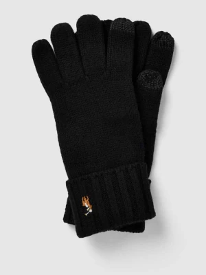Rękawiczki wełniane z efektem melanżu Polo Ralph Lauren