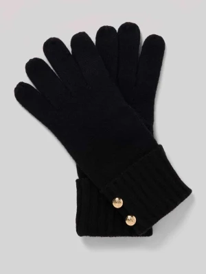 Rękawiczki z detalem z logo Lauren Ralph Lauren